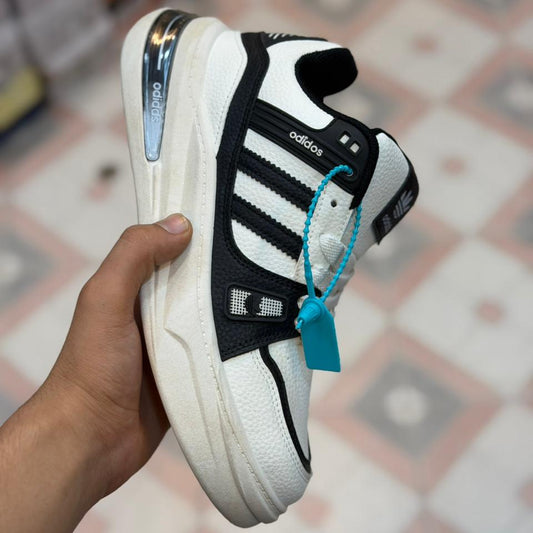 Adidas Style Premium White & Black Casual Sneakers for Men – Lightweight Comfort Shoes